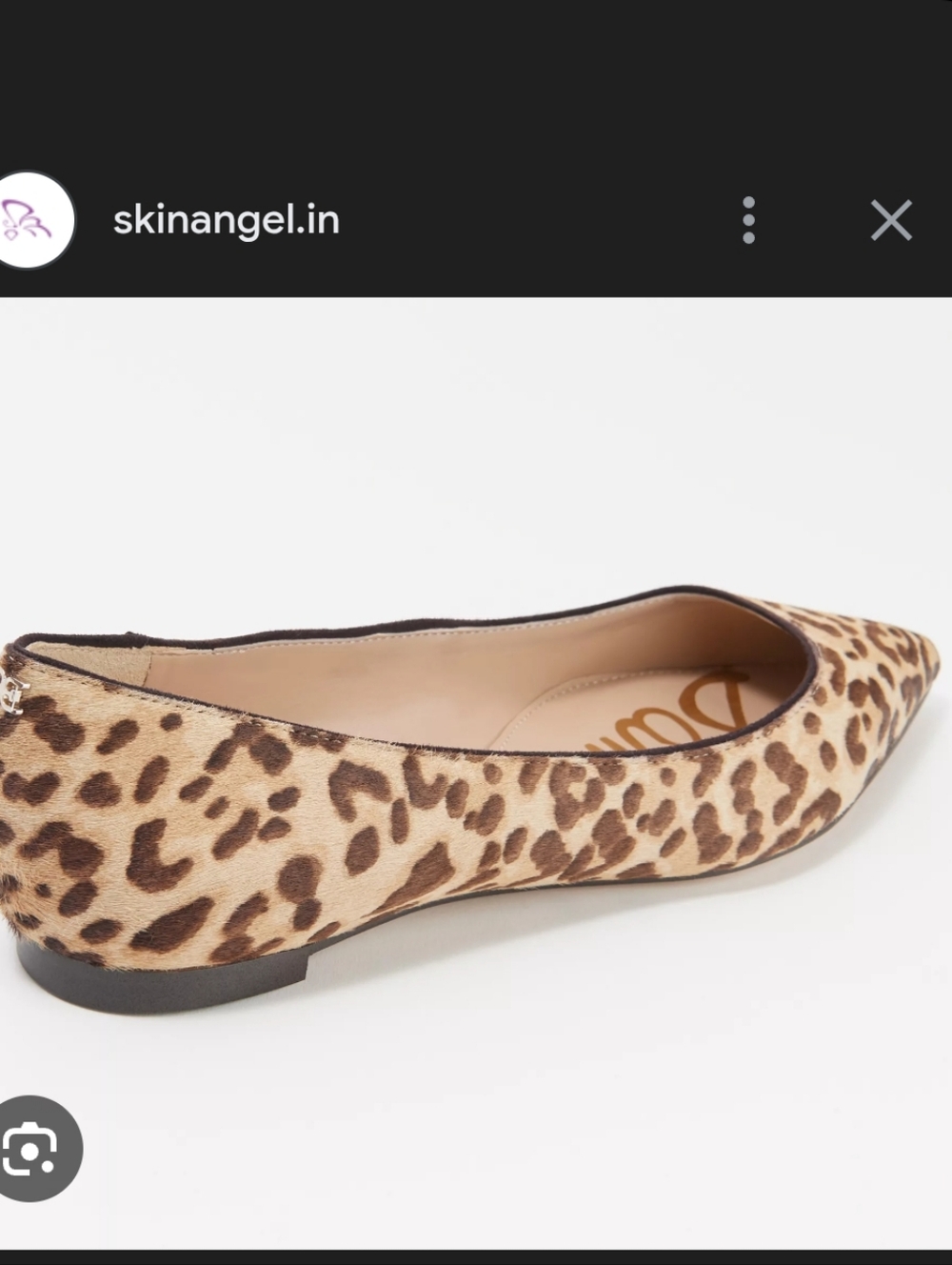 SAM EDELMAN Rosalie Leopard Cheetah Calf Hair Fur Flats - Size 6
